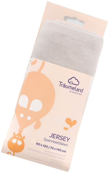 Spannbetttuch Jersey hellgrau