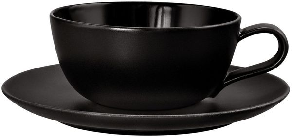 Seltmann Weiden Tasse Liberty - Velvet Black, 1-tlg, Porzellan, Teeobertasse groß 0,28 l