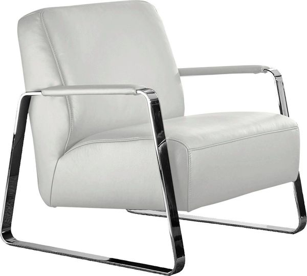 W.SCHILLIG Cocktailsessel quadroo Designsessel, Loungesessel, mit bezogenen Armlehnen, Gestell in Chrom glänzend