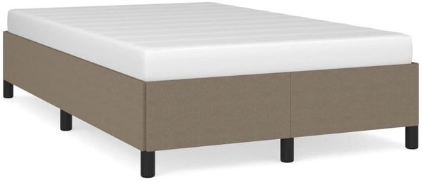 vidaXL Bettgestell ohne Matratze Taupe 120x190 cm Stoff 379512 Bild 2