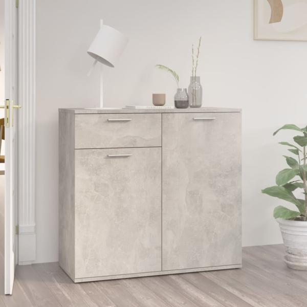 Sideboard Betongrau 80 x 36 x 75 cm Spanplatte [805774]