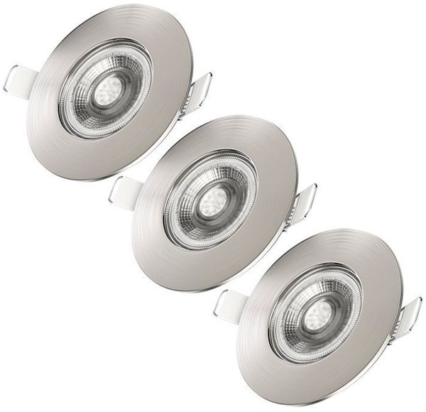 3xLED Einbaustrahler Bad Spot dimmbar Lampe IP44 Einbauleuchte 4,9WSpot Strahler