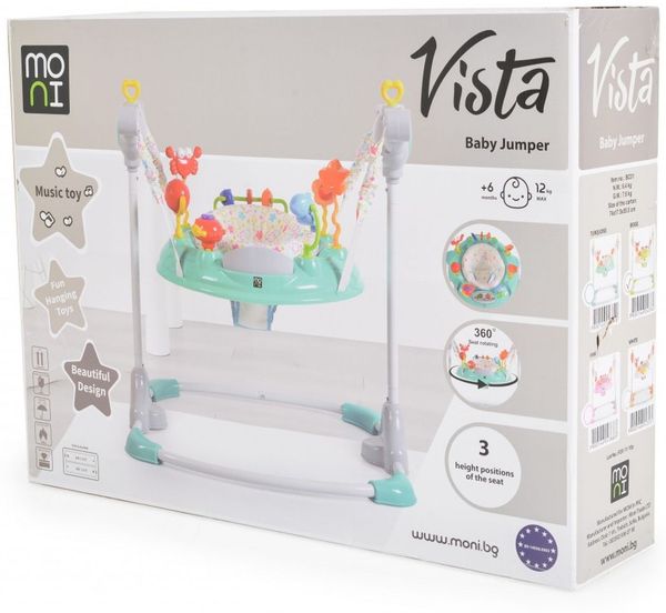Hopser Vista mit Spielcenter, Musik, Licht, MP3-Anschluss, Höhe einstellbar grau türkis Bild 4
