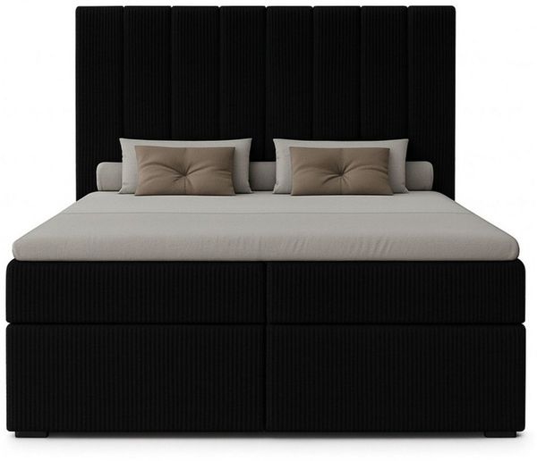 MARPUR Boxspringbett NERO MIL (Boxspringbett, Bettkasten, Matratze), Bettkasten inkl. Matratze