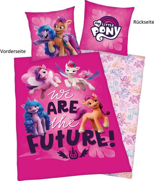 My Little Pony Einhorn Bettwäsche 135/200 + 80/80 cm 100% Baumwolle