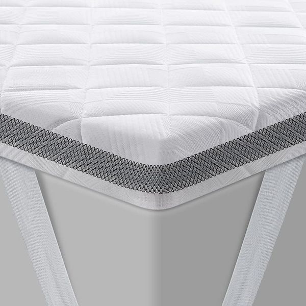 BedStory, Topper 180x200 cm Matratzentopper H3/H4 oder H5/H6 für 80x200–200x200 cm, 7.5 cm hoch, extra harter Schaum, (Packung), Atmungsaktive Perforation, Steppstoff, doppelte Rutschfestigkeit