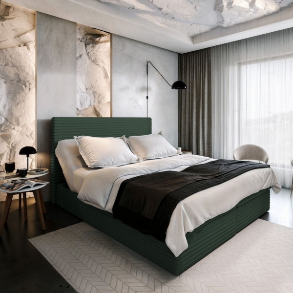 Masseno Boxbett MILARA 160x200 cm mit Bonell Matratze und Topper