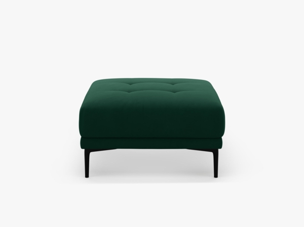 Micadoni Hocker Bemy 1-Sitzer Samt Flaschengrün