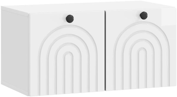 vidaXL Wandmontierter TV-Schrank Hochglanz Weiß 59,5 x 31 x 30 cm 898199