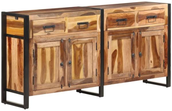 vidaXL Sideboard 172x35x80 cm Massivholz Akazie Honigfarben 321698