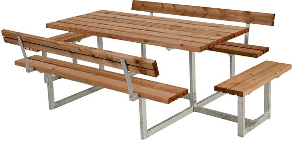 Plus Kombimöbel Basic Anbau und 2 Rückenlehnen RAL 1006 Teak