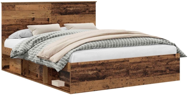 vidaXL Bettrahmen Altholz 160 x 200 cm Massives Kiefernholz 3410990