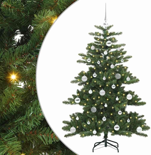 vidaXL Künstlicher klappbarer Weihnachtsbaum Grün 150 cm PVC und Stahl 3397658
