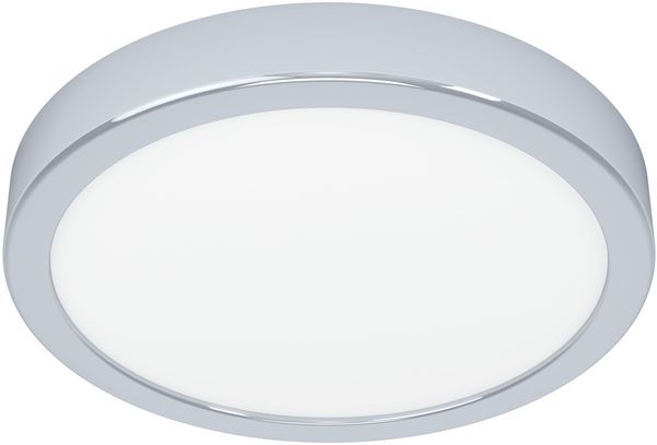 EGLO LED Deckenlampe Fueva 6, Bad Deckenleuchte Ø 21,1 cm, Badlampe aus Stahl in Chrom und Kunststoff in Weiß, Badezimer Lampe, warmweiß-kaltweiß, IP44