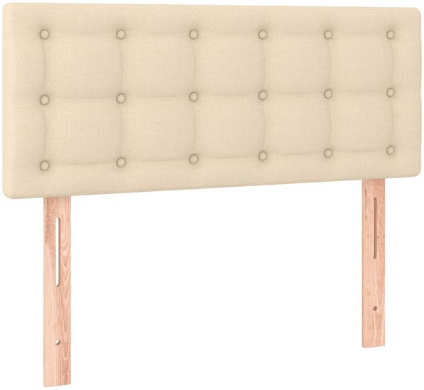vidaXL Boxspringbett mit Matratze Creme 120x190 cm Stoff 3269756 Bild 7
