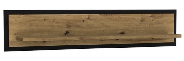 FORTE Trondheim Wandpaneel, Holzwerkstoff, Schwarz/Braun, 140 x 29,6 x 23,4 cm Bild 4