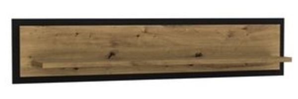 FORTE Trondheim Wandpaneel, Holzwerkstoff, Schwarz/Braun, 140 x 29,6 x 23,4 cm Bild 6