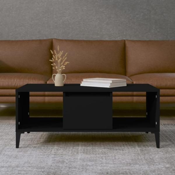 vidaXL Couchtisch Schwarz 90x50x36,5 cm Holzwerkstoff 821069