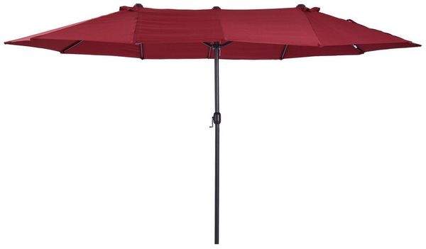 Outsunny Sonnenschirm Terrassenschirm mit Handkurbel, LxB: 455x265 cm, Sonnenschirm, Gartenschirm, ohne Schirmständer
