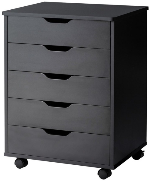 COSTWAY Rollcontainer, Bürocontainer mit Rollen, Schubladen, 49,5x41x66,5cm