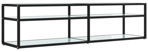 vidaXL TV-Schrank Weiß Marmor-Optik 160x40x40,5 cm Hartglas 331720