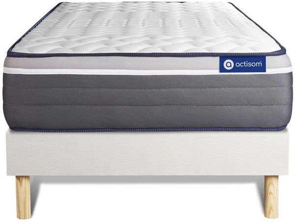 Actimemo plus matratze 90x190 cm + Bettgestell mit lattenrost , Härtegrad 5 , Memory-Schaum , Höhe : 26 cm