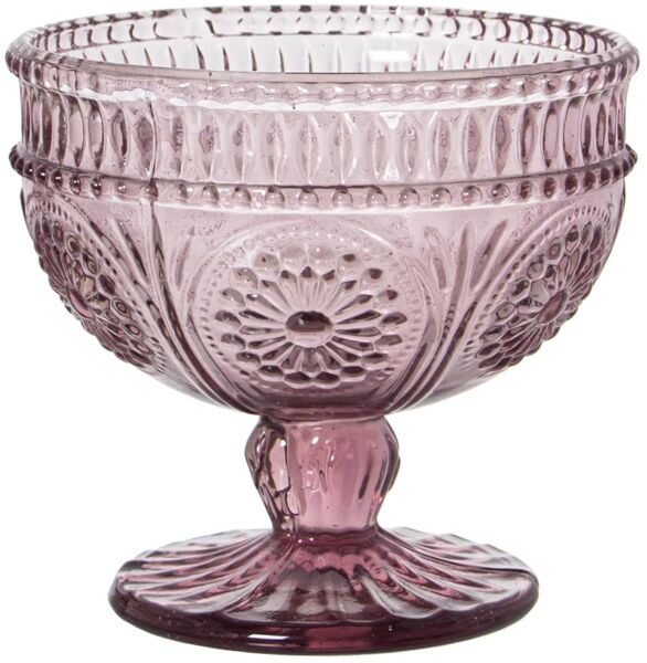 DRW Set mit 6 Glas in Rosa 10,5x10 cm, Cristal, estandar