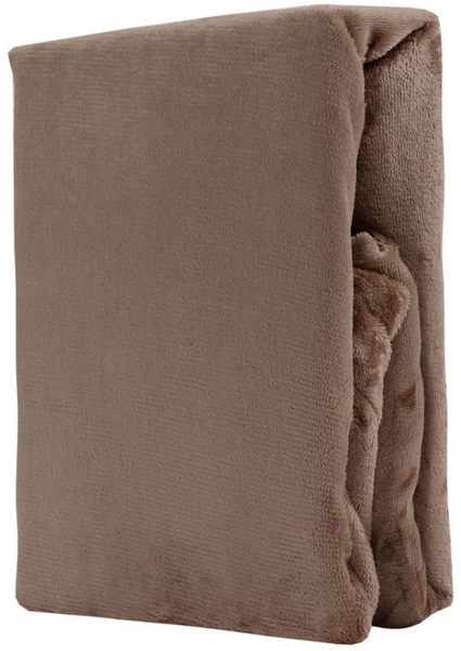 Visaggio Spannbettlaken Cashmere Touch Winter Spannbetttuch Super Soft Bettlaken, Nicki, Gummizug: rundum, Flauschig warmes Teddyplüsch, Einfarbig Bild 3