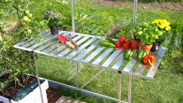 Vitavia Abklappbarer Tisch aus Aluminium, 120 x 56 x 81 cm