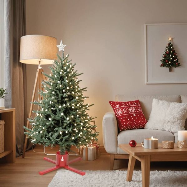 vidaXL Christbaumständer Rot 61x61x15,5 cm 4018976