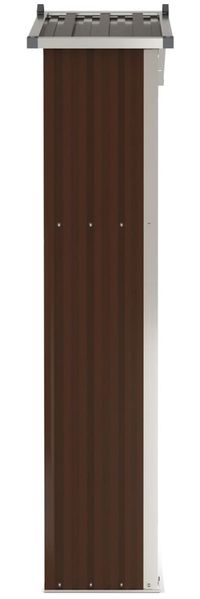 vidaXL Geräteschuppen Braun 116x45x175 cm Verzinkter Stahl 46304 Bild 5