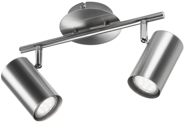 meineWunschleuchte 'Faina' Deckenstrahler, LED, 2 flammig, silber matt, 32,5x19 cm Bild 5