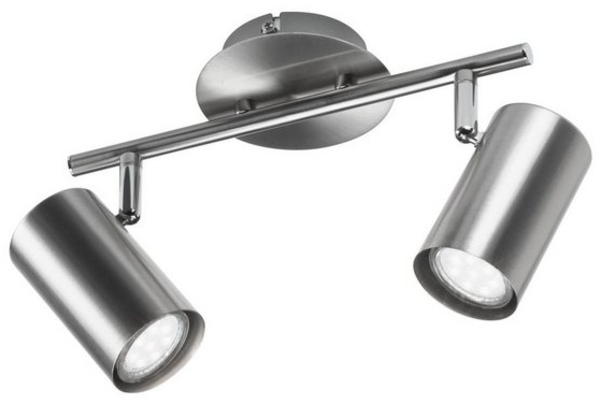 meineWunschleuchte 'Faina' Deckenstrahler, LED, 2 flammig, silber matt, 32,5x19 cm Bild 4