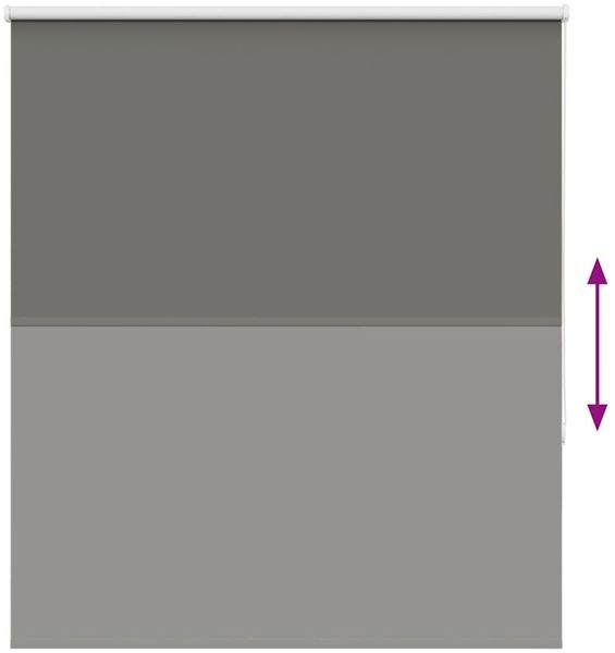vidaXL Verdunkelungsrollo Grau 135x130cm Stoffbreite 131,6cm Polyester 4011109 Bild 5