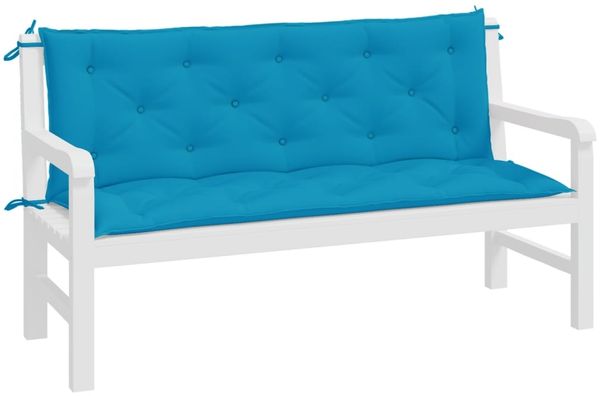 vidaXL Gartenbank-Auflagen 2 Stk. Hellblau 150x50x7 cm Oxford-Gewebe 361701 Bild 4