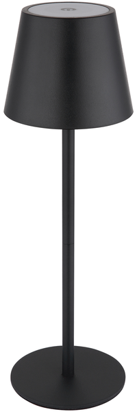 LED Tischlampe, schwarz, Akku, Touchdimmer, Flaschenaufsatz
