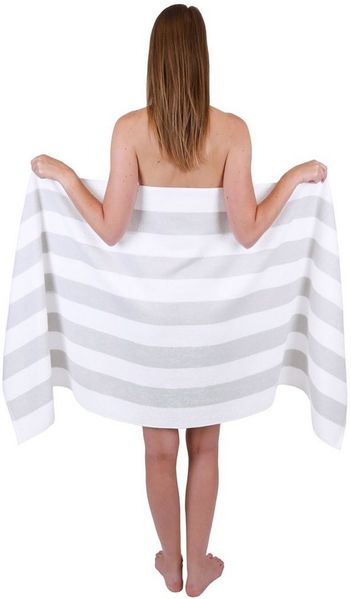 Betz Saunatuch Badetuch XXL Berlin mt Streifen Größe 70 x 180 cm, 100% Baumwolle (1-St)