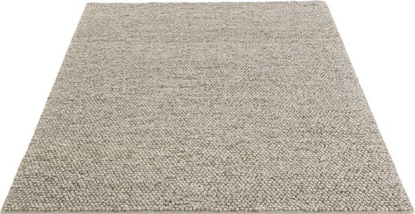 LeGer Home by Lena Gercke Wollteppich Ainhoa, rechteckig, Höhe: 12 mm, einfarbig, Wolle, Handweb Teppich, Wohnzimmer, Schlafzimmer, Esszimmer