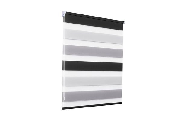 Doppelrollo ohne Bohren 130cm/150cm/230cm, OUBO, freihängend, verspannt, Klemmfix, Klemmträger, Für Fenster und Tür mit Klemmträger lichtdurchlässig verdunkelnd