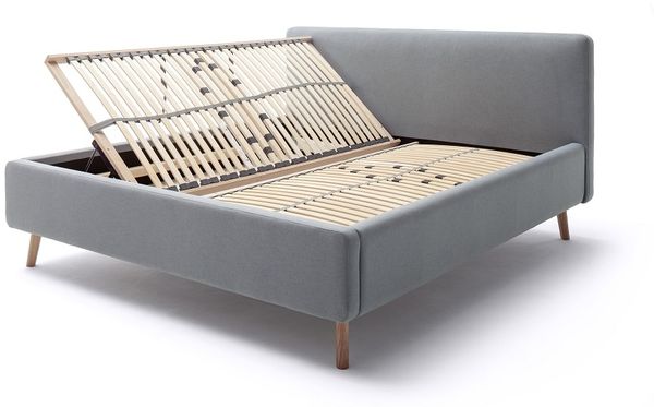 Meise Möbel Polsterbett Mattis mit Bettkasten 180x200 cm, Stoff eisblau Bild 7