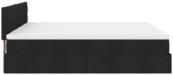 vidaXL Ottoman-Bett mit Matratzen Schwarz 200x200 cm Stoff 3312045 Bild 10