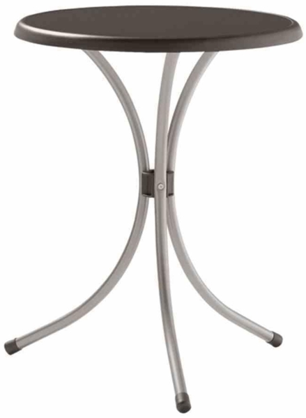 SIEGER Bistrotisch, Ø 60x72 cm, graphit Gestell aus Stahl in graphit, Tischplatte aus Mecalit®-Pro in anthrazit