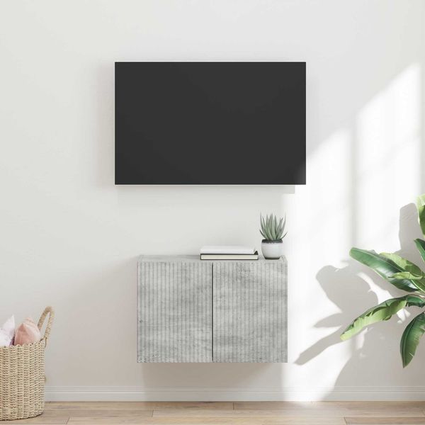 vidaXL TV-Wandschrank Beton Grau 59,5 x 31 x 40 cm Holzwerkstoff 892335