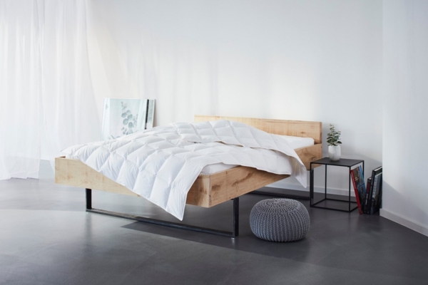 my home Daunenbettdecke Kyam, NEUHEIT! Bettdecke für Sommer oder Winter, Füllung: 90% Daunen, 10% Federn, Bezug: 100% Baumwolle, Bettdecke 135x200, 155x220 cm und weiteren Größen erhältlich