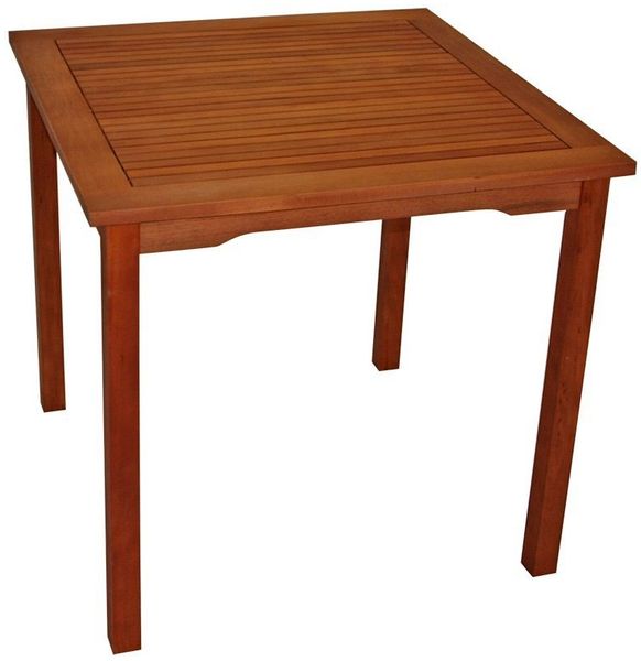 DEGAMO Gartentisch LAGO (1-St), quadratisch 75x75cm, Holz Eukalyptus geölt