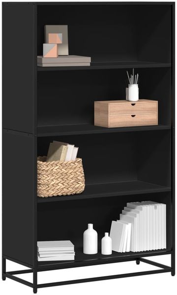 vidaXL Bücherregal Schwarz 80,5x35x139 cm Holzwerkstoff 3300845