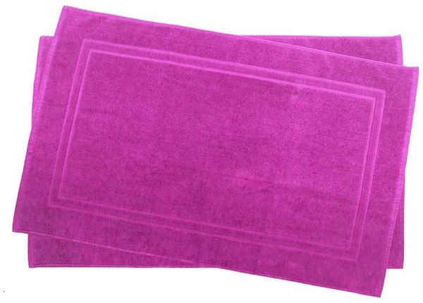 Julie Julsen Badematte 2-Badematte-Pink-50 x 40 cm, Baumwolle, Doppelrahmen