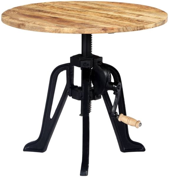 vidaXL Beistelltisch 60×(46-63) cm Massivholz Mango und Gusseisen 247915