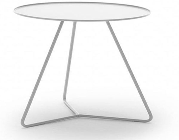 Steely Couchtisch 42cm kristallweiß matt