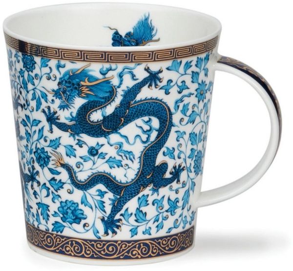 Dunoon Tasse Blue Ming Dragon Drachen Cairngorm 0,48 l Fine Bone China Porzellan, 1-tlg.